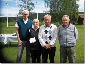 Segrarna i fyramannasvramblern Mats Nygårds, Lisa Bergkvist, Ingemar Snis och Rune Lissel