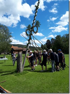 Majstången rest på golfklubben